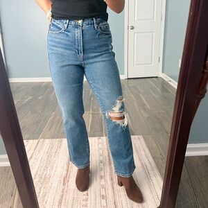 Good American high rise straight jeans sz 12/31
